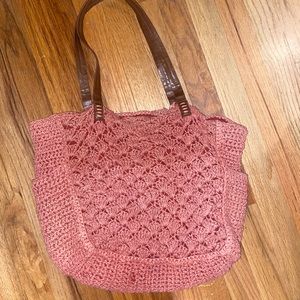 Pink beach bag